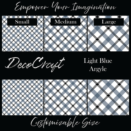 DecoCraft - Plaid - Light Blue Argyle