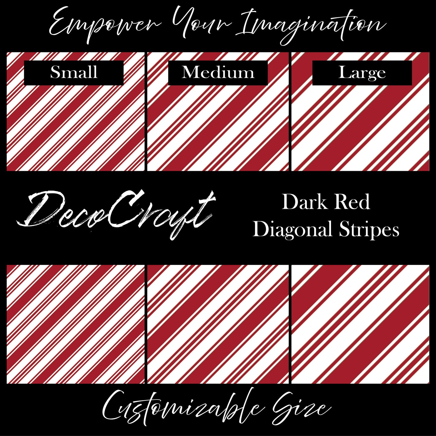 DecoCraft - Stripes - Dark Red Diagonal Stripes