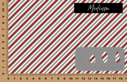 DecoCraft - Stripes - Dark Red and Green Diagonal Stripes