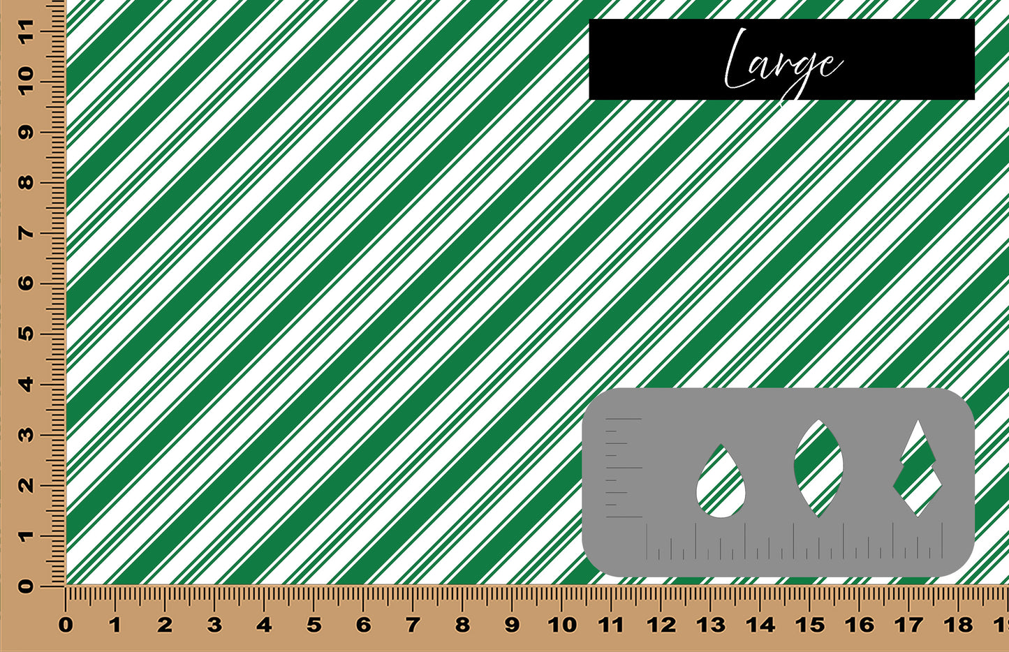 DecoCraft - Stripes - Green Diagonal Stripes