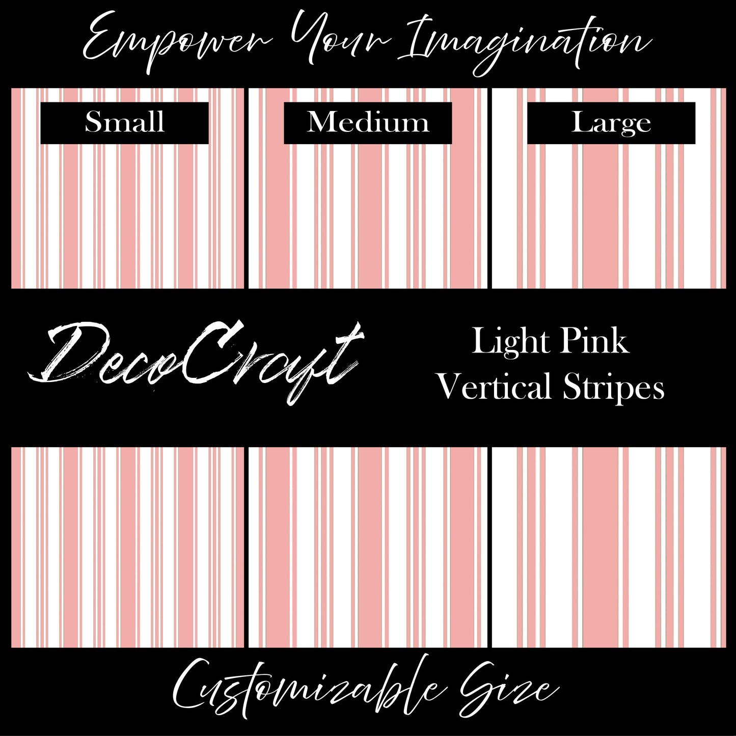 DecoCraft - Stripes - Light Pink Vertical Stripes