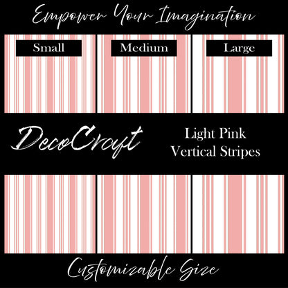 DecoCraft - Stripes - Light Pink Vertical Stripes