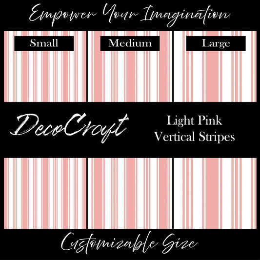 DecoCraft - Stripes - Light Pink Vertical Stripes