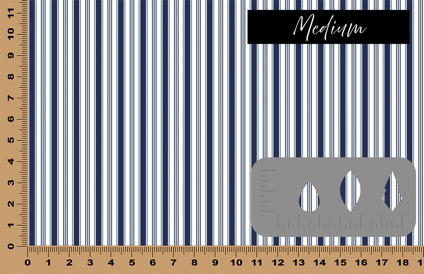 DecoCraft - Stripes - Navy and White Vertical Stripes