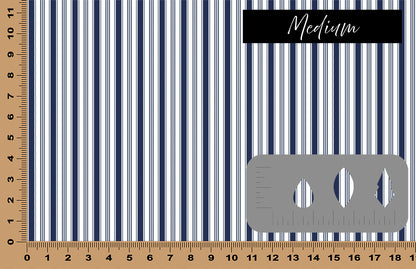 DecoCraft - Stripes - Navy and White Vertical Stripes