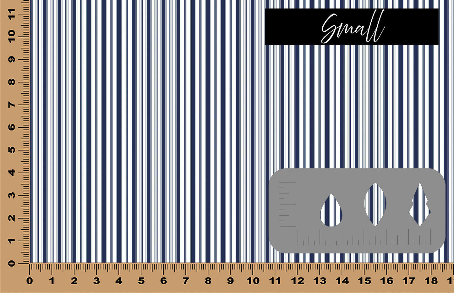 DecoCraft - Stripes - Navy and White Vertical Stripes