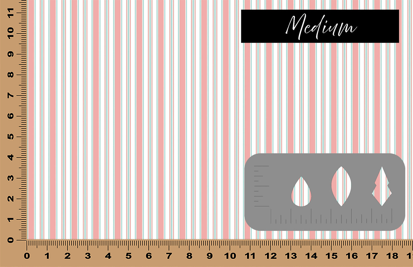 DecoCraft - Stripes - Light Pink and Teal Vertical Stripes