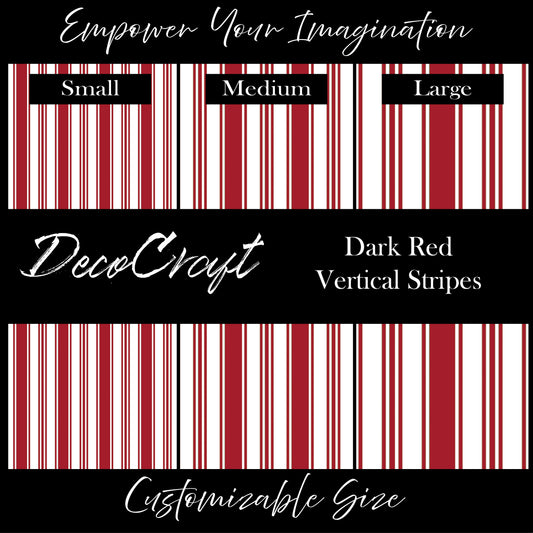 DecoCraft - Stripes - Dark Red Vertical Stripes