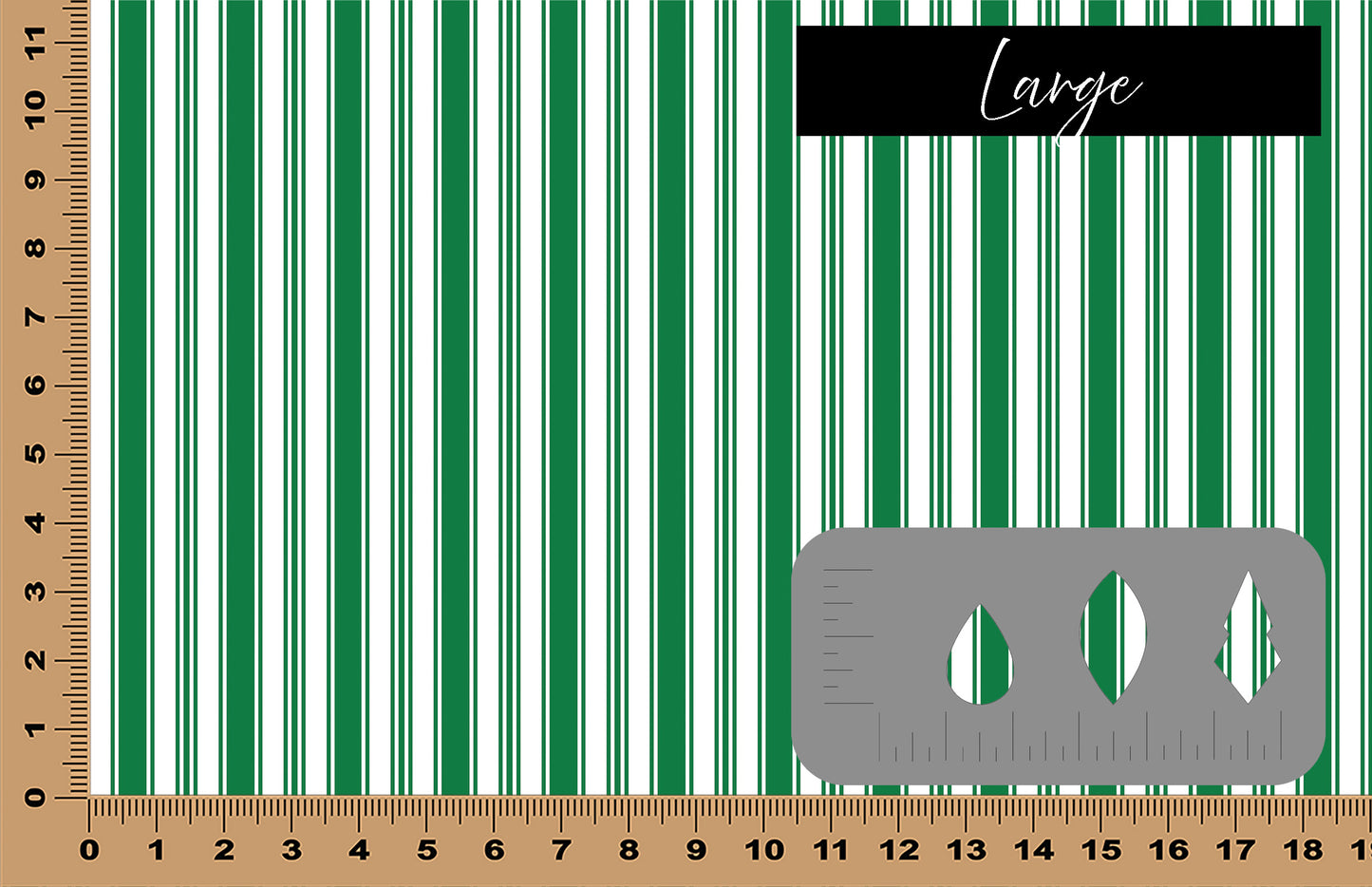 DecoCraft - Stripes - Green Vertical Stripes