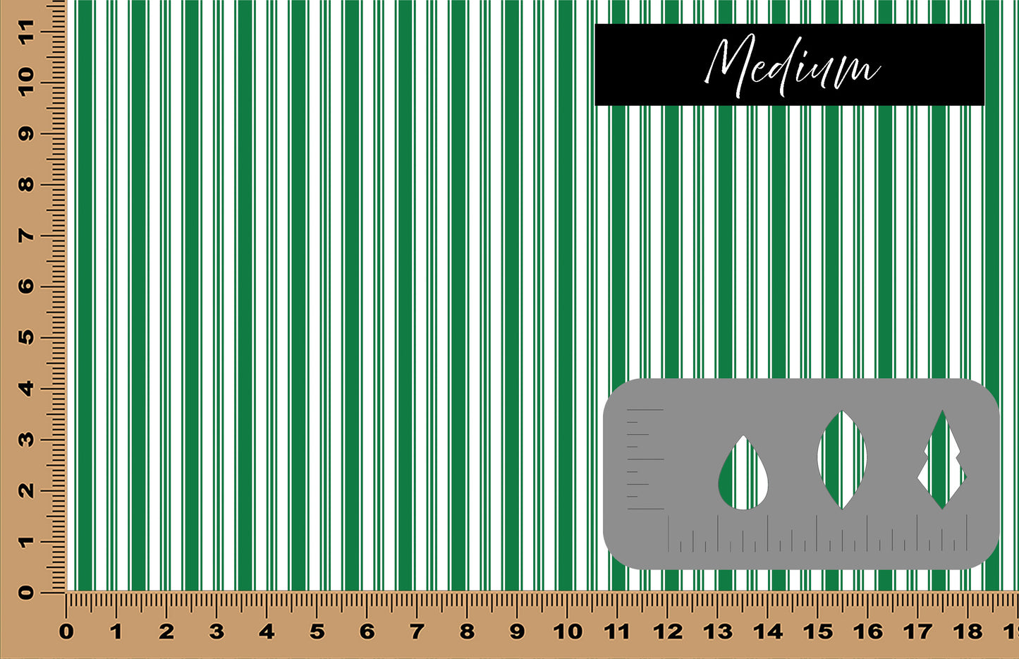 DecoCraft - Stripes - Green Vertical Stripes