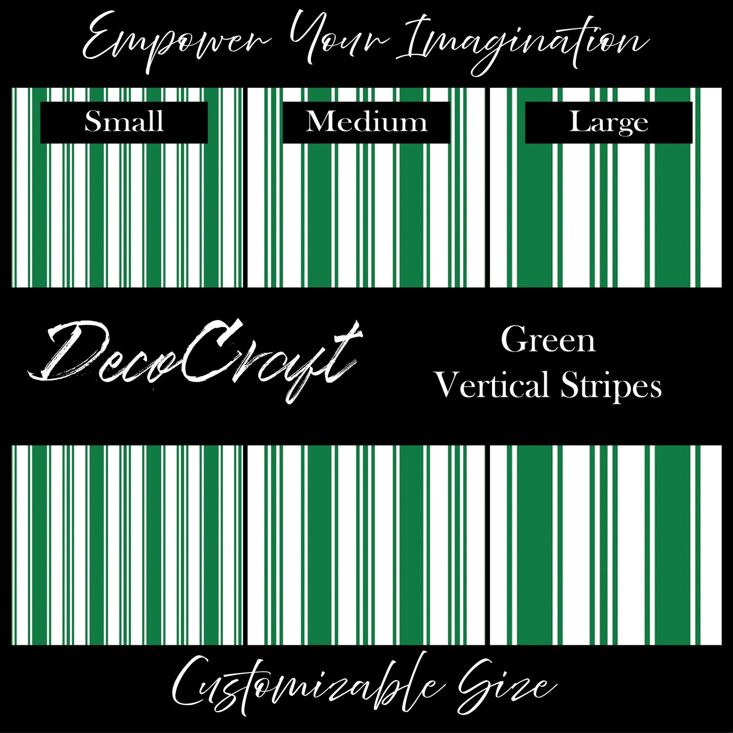 DecoCraft - Stripes - Green Vertical Stripes