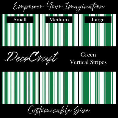 DecoCraft - Stripes - Green Vertical Stripes