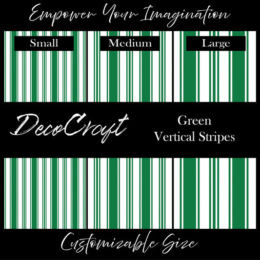 DecoCraft - Stripes - Green Vertical Stripes