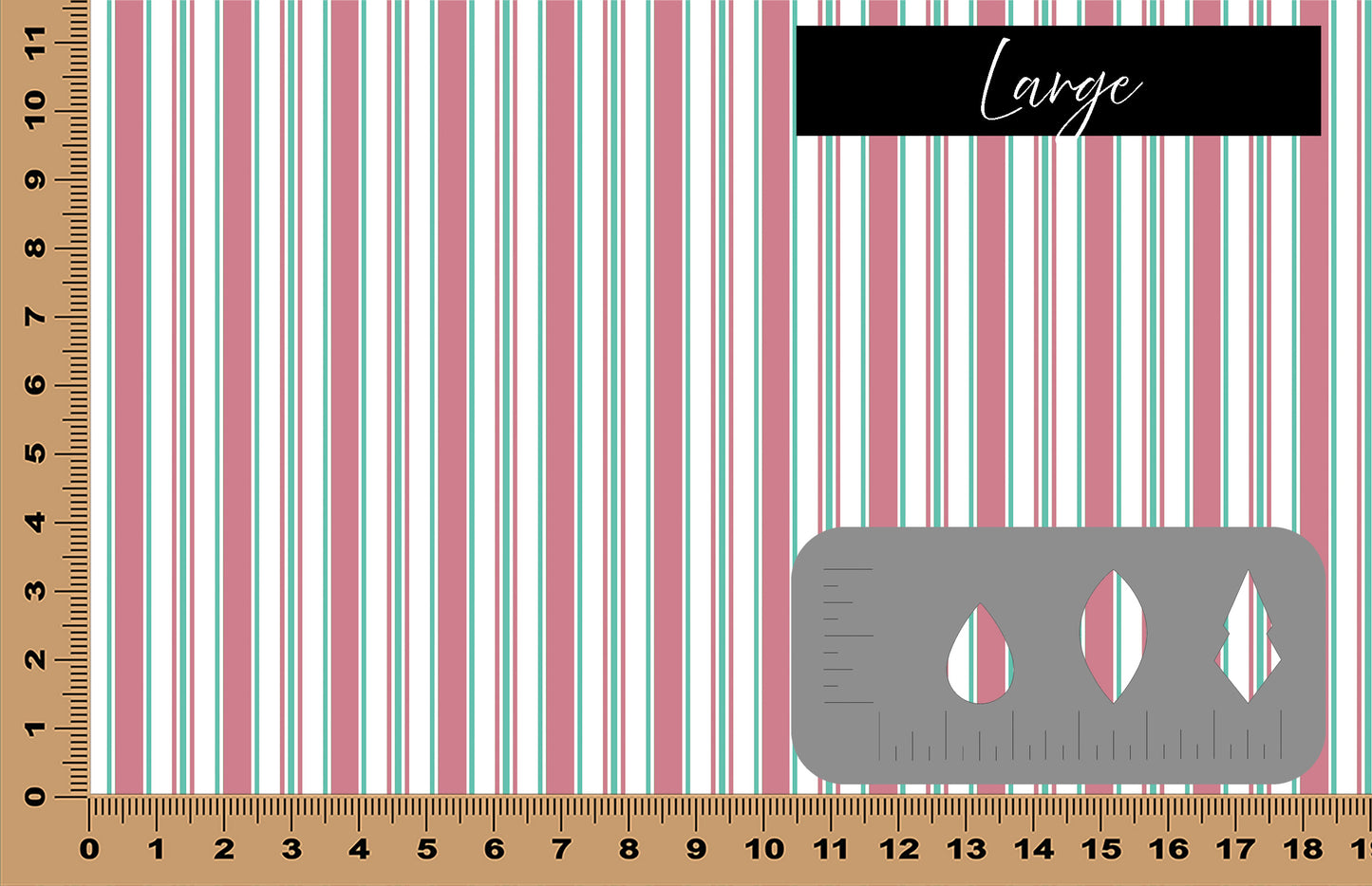 DecoCraft - Stripes - Mauve and Teal Vertical Stripes