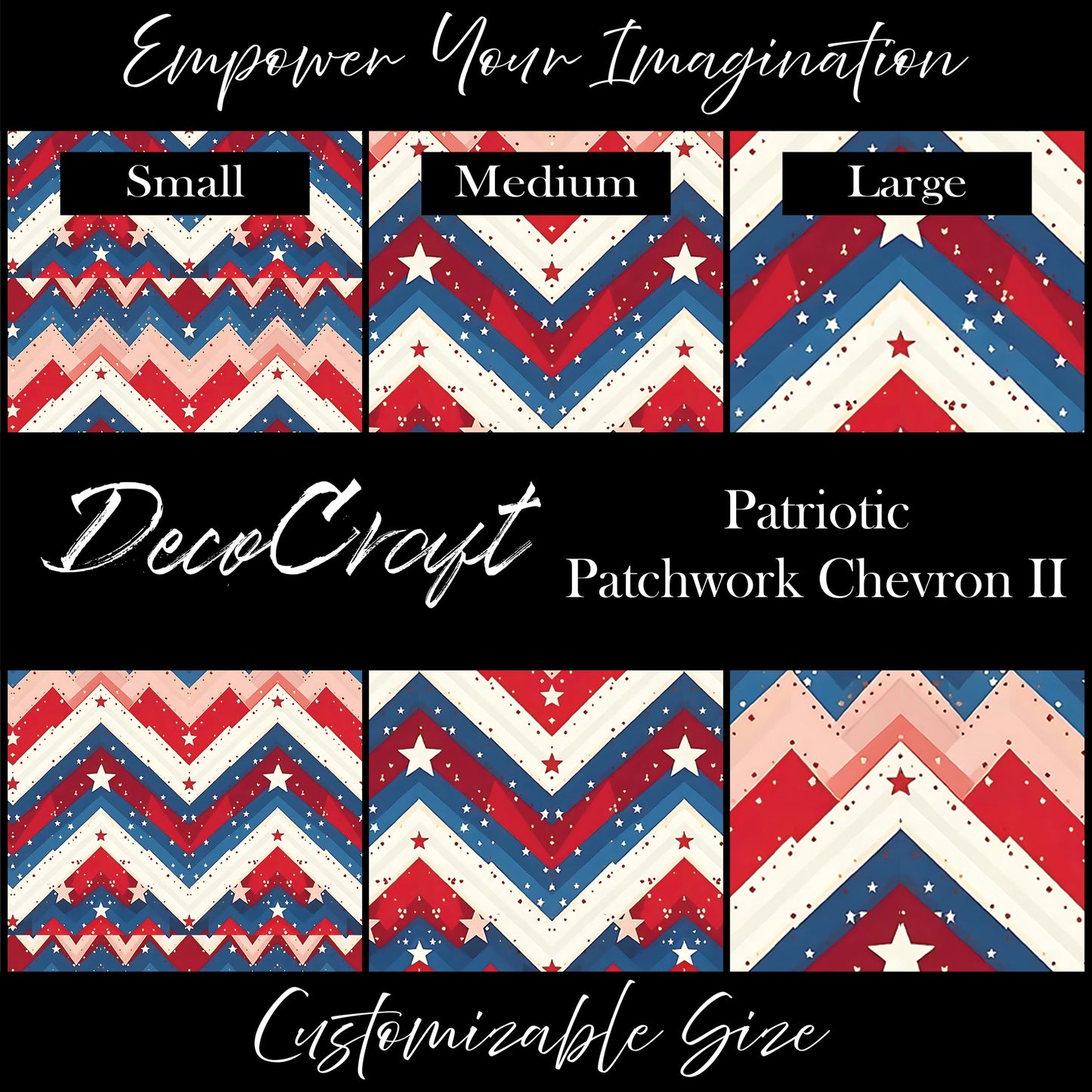 DecoCraft - Americana - Patchwork Chevron II