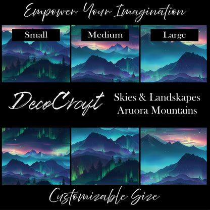 DecoCraft - Landscapes & Skies - Aurora Mountains