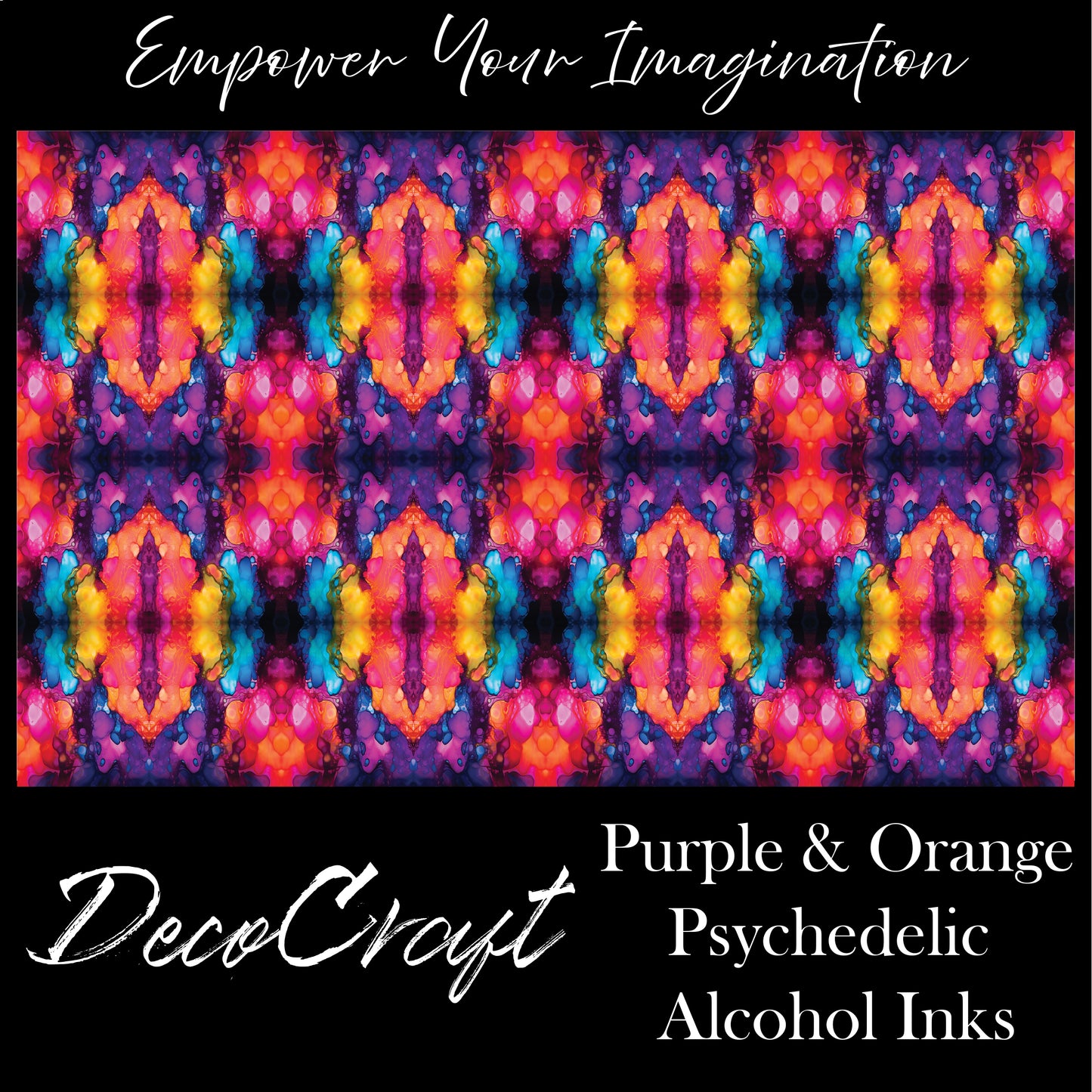 DecoCraft - Abstract - Purple & Orange Psychedelic Alcohol Inks