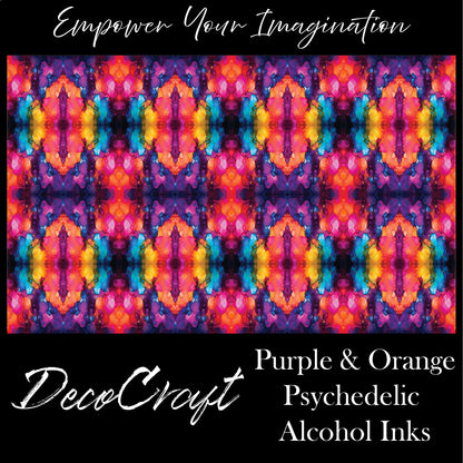DecoCraft - Abstract - Purple & Orange Psychedelic Alcohol Inks