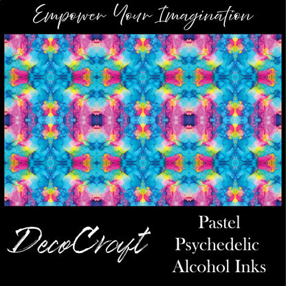 DecoCraft - Abstract - Pastel Psychedelic Alcohol Inks