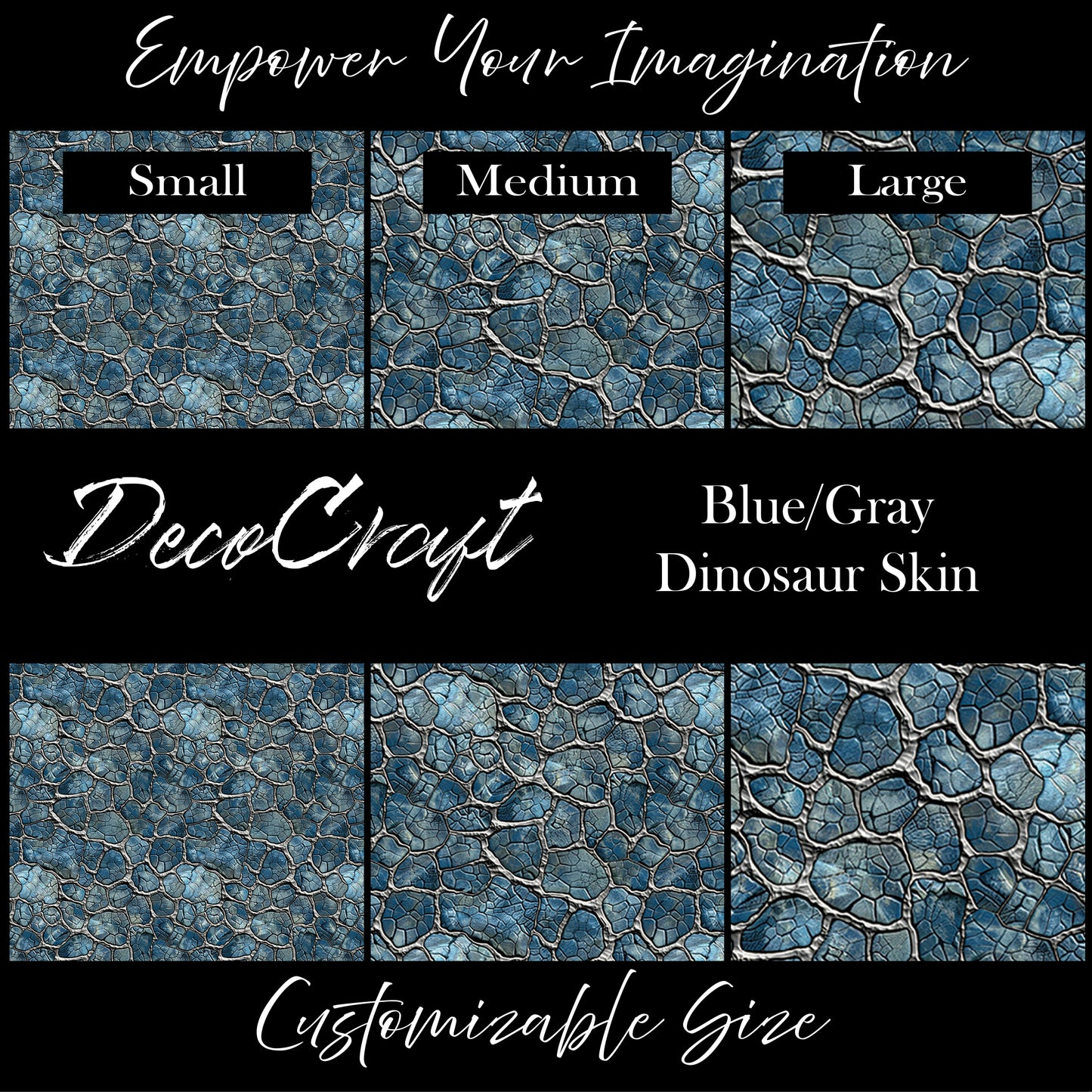 DecoCraft - Animals, Birds, & Bugs - Blue Gray Dinosaur Skin