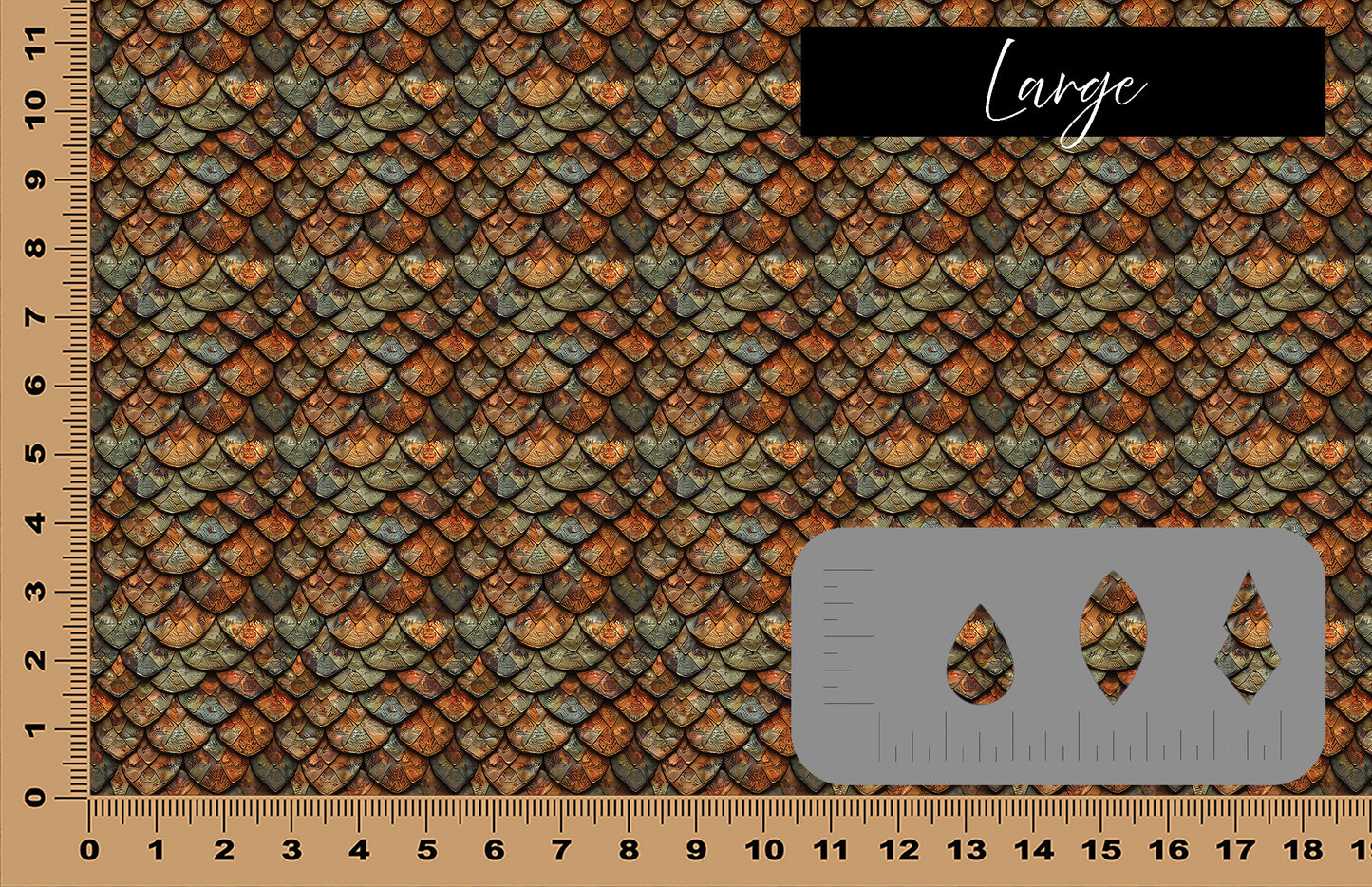 DecoCraft - Animals, Birds, & Bugs - Green & Brown Dinosaur Skin