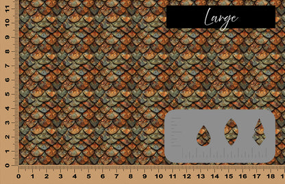 DecoCraft - Animals, Birds, & Bugs - Green & Brown Dinosaur Skin