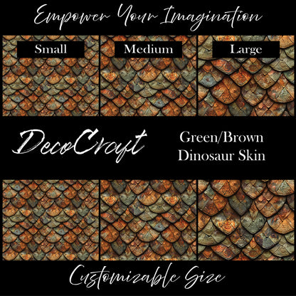DecoCraft - Animals, Birds, & Bugs - Green & Brown Dinosaur Skin