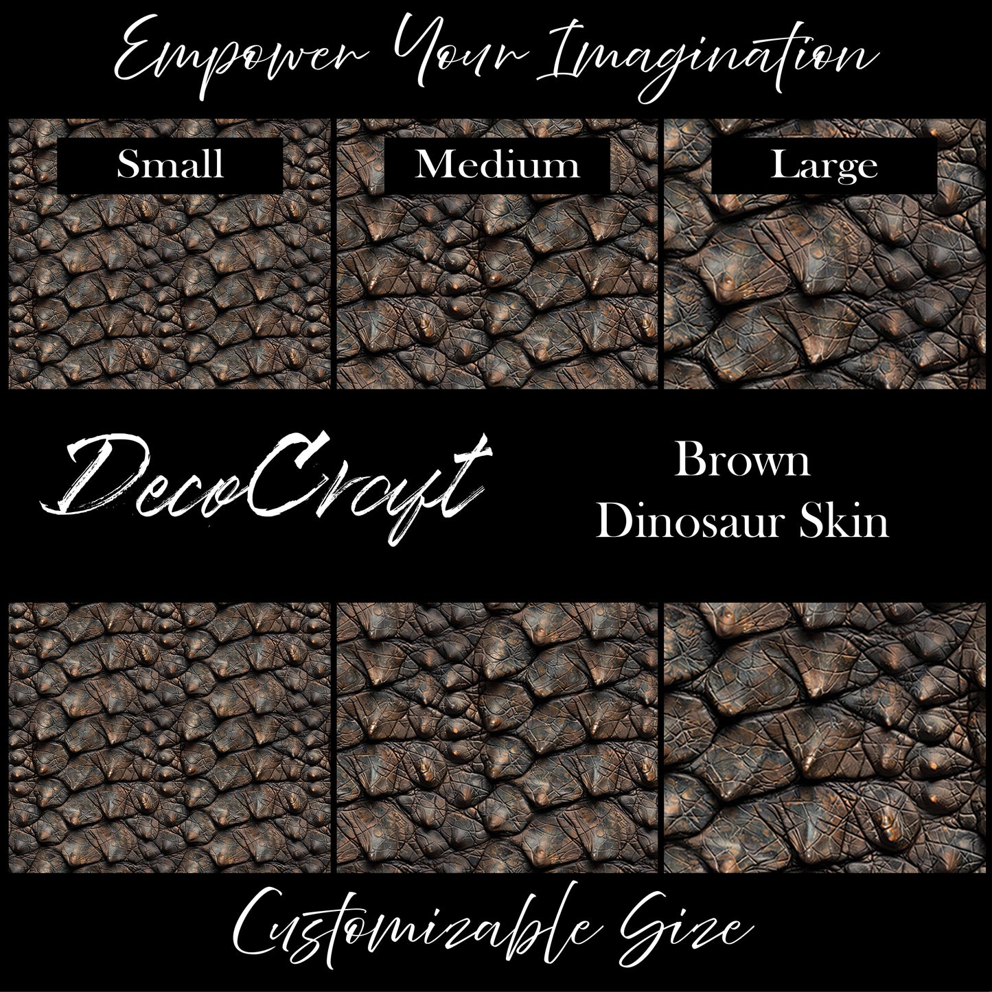 DecoCraft - Animals, Birds, & Bugs - Brown Dinosaur Skin