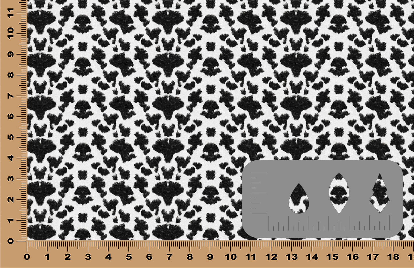 DecoCraft - Animals, Bugs, & Birds - Black & White Cow Hide