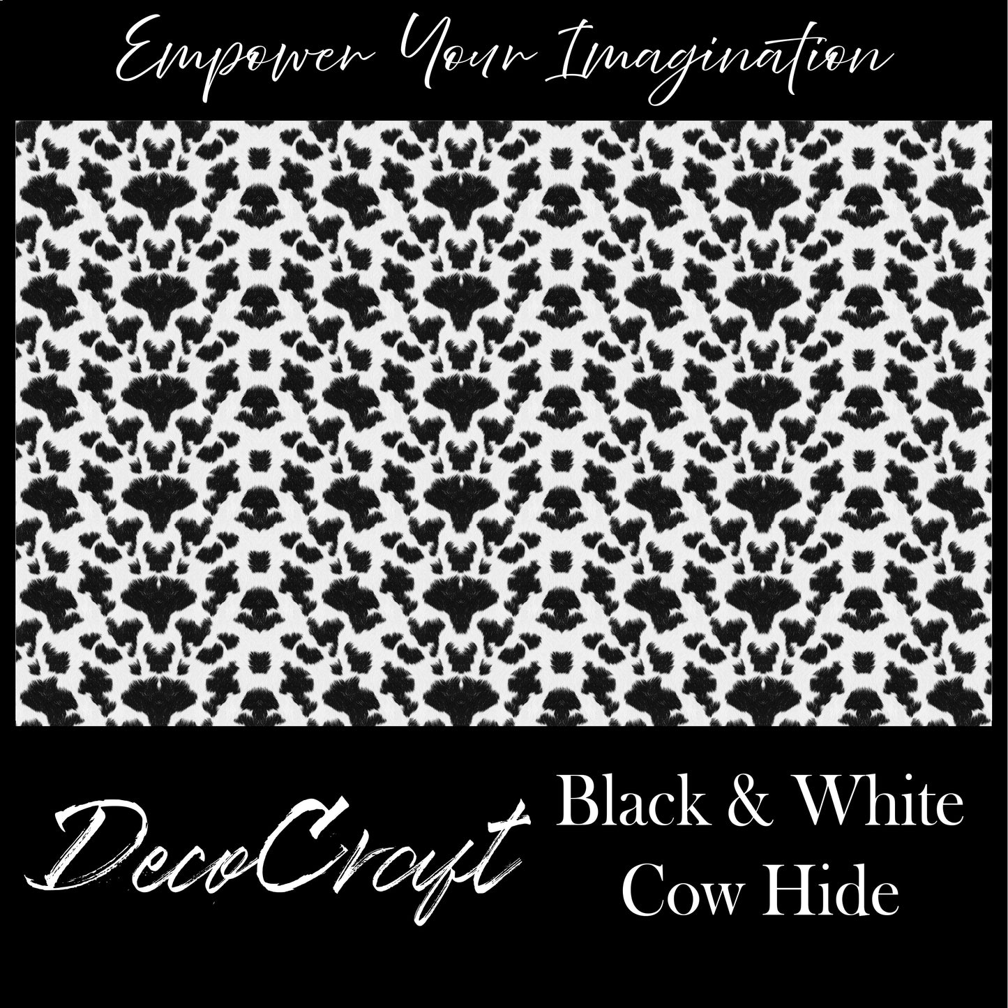DecoCraft - Animals, Bugs, & Birds - Black & White Cow Hide