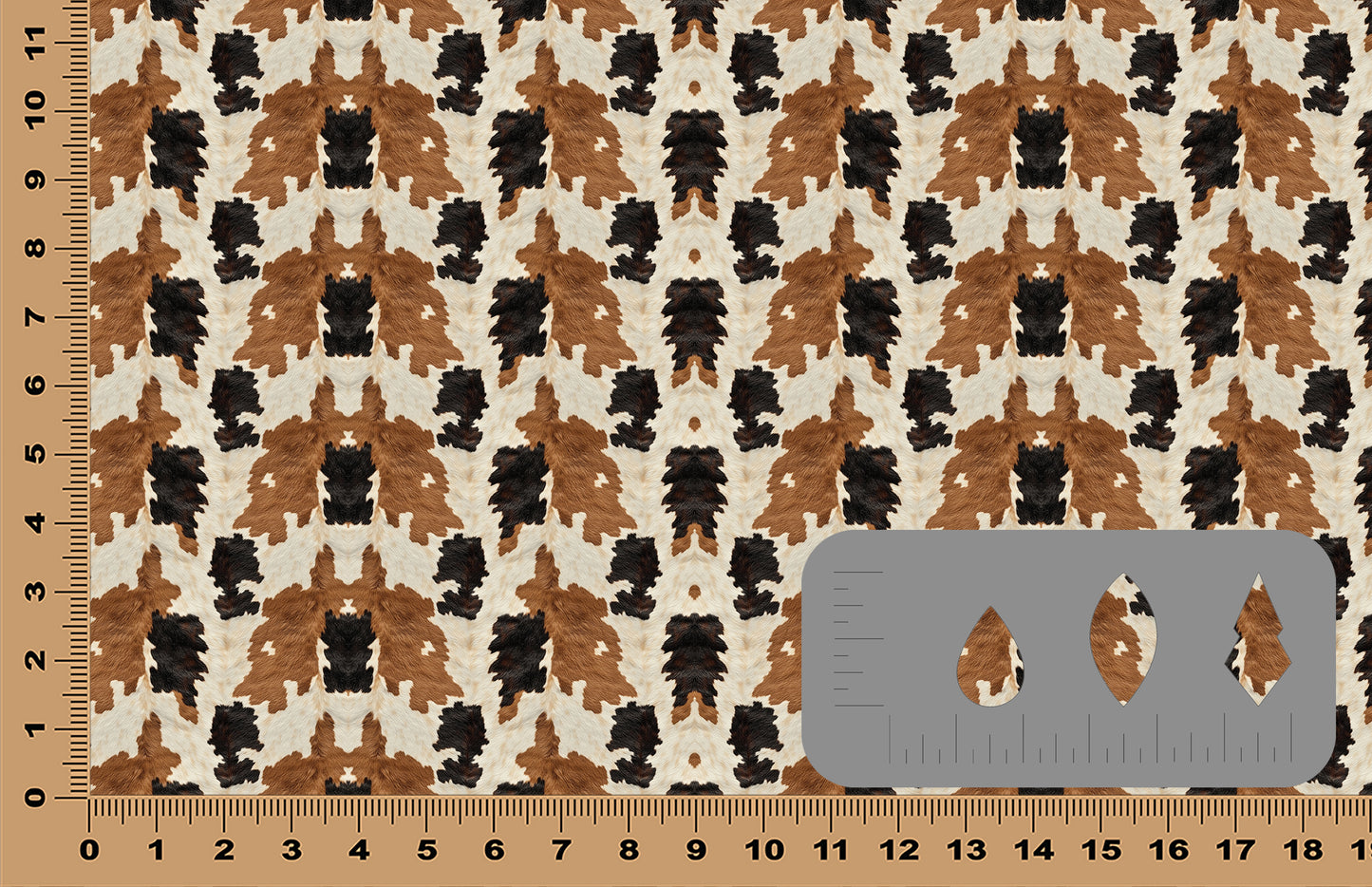 DecoCraft - Animals, Bugs, & Birds - Brown & Cream Cow Hide