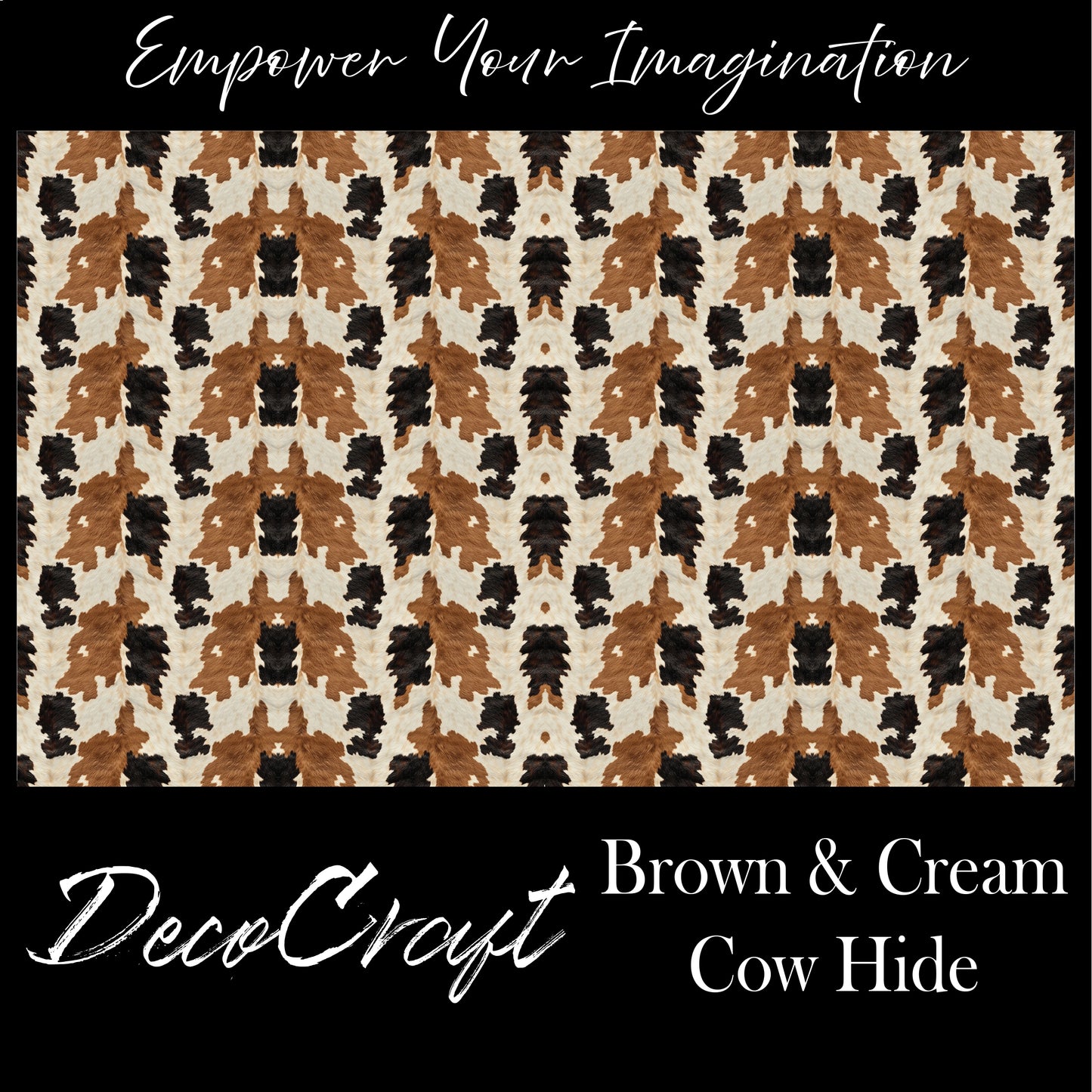 DecoCraft - Animals, Bugs, & Birds - Brown & Cream Cow Hide