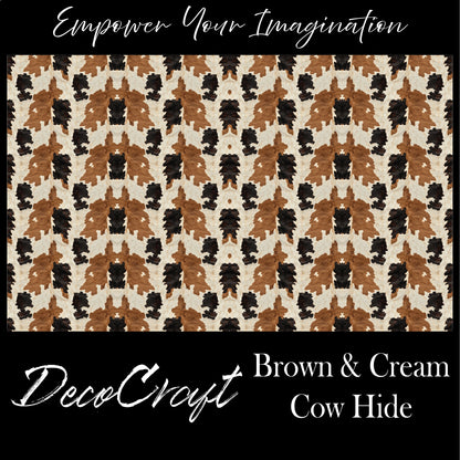 DecoCraft - Animals, Bugs, & Birds - Brown & Cream Cow Hide