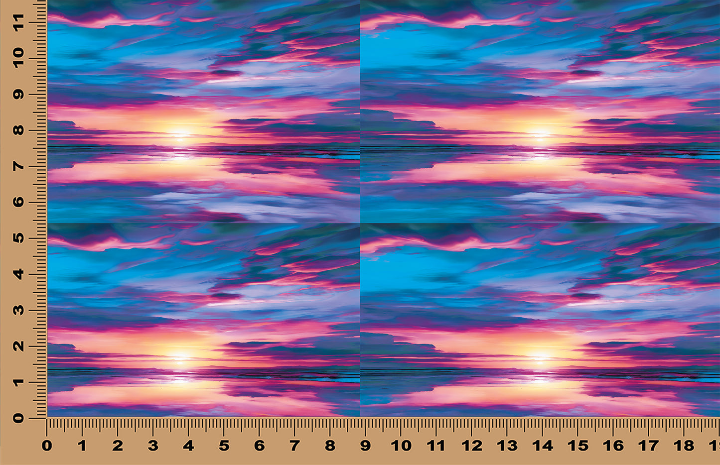 DecoCraft - Skies & Landscapes - Romantic Sunset - Blue