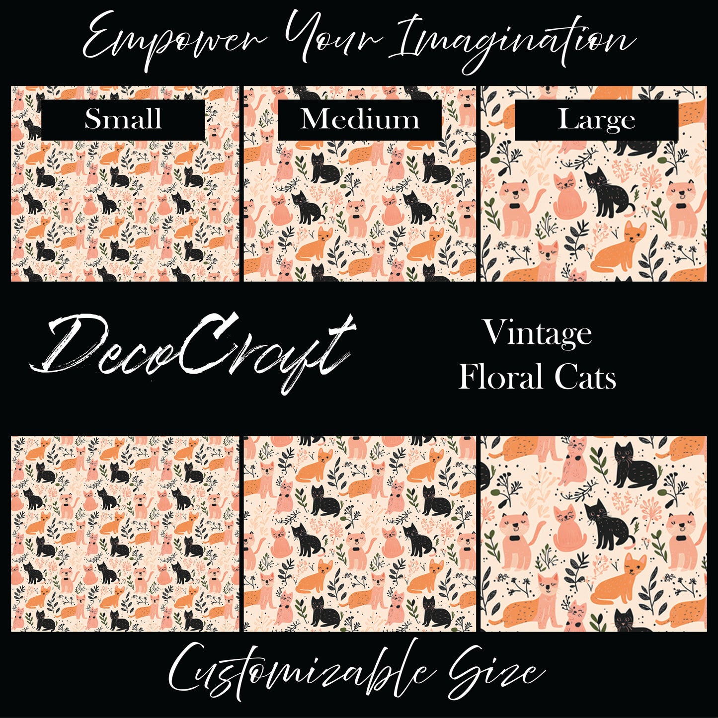 DecoCraft - Animals, Bugs & Birds - Vintage Floral Cats