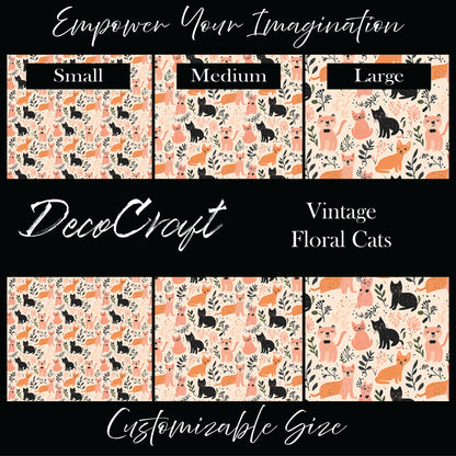 DecoCraft - Animals, Bugs & Birds - Vintage Floral Cats