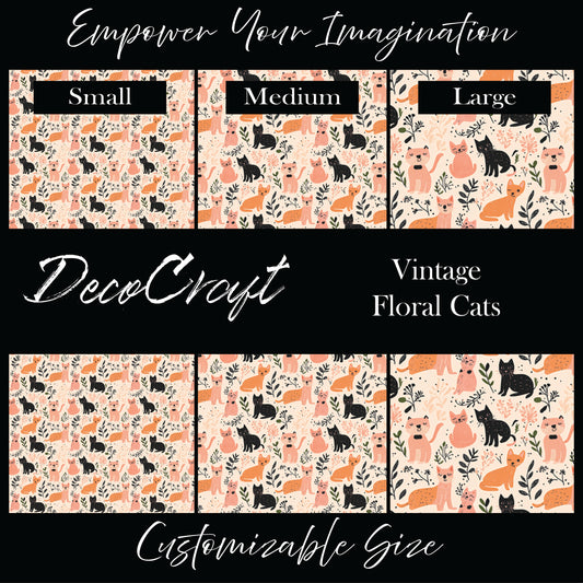 DecoCraft - Animals, Bugs & Birds - Vintage Floral Cats