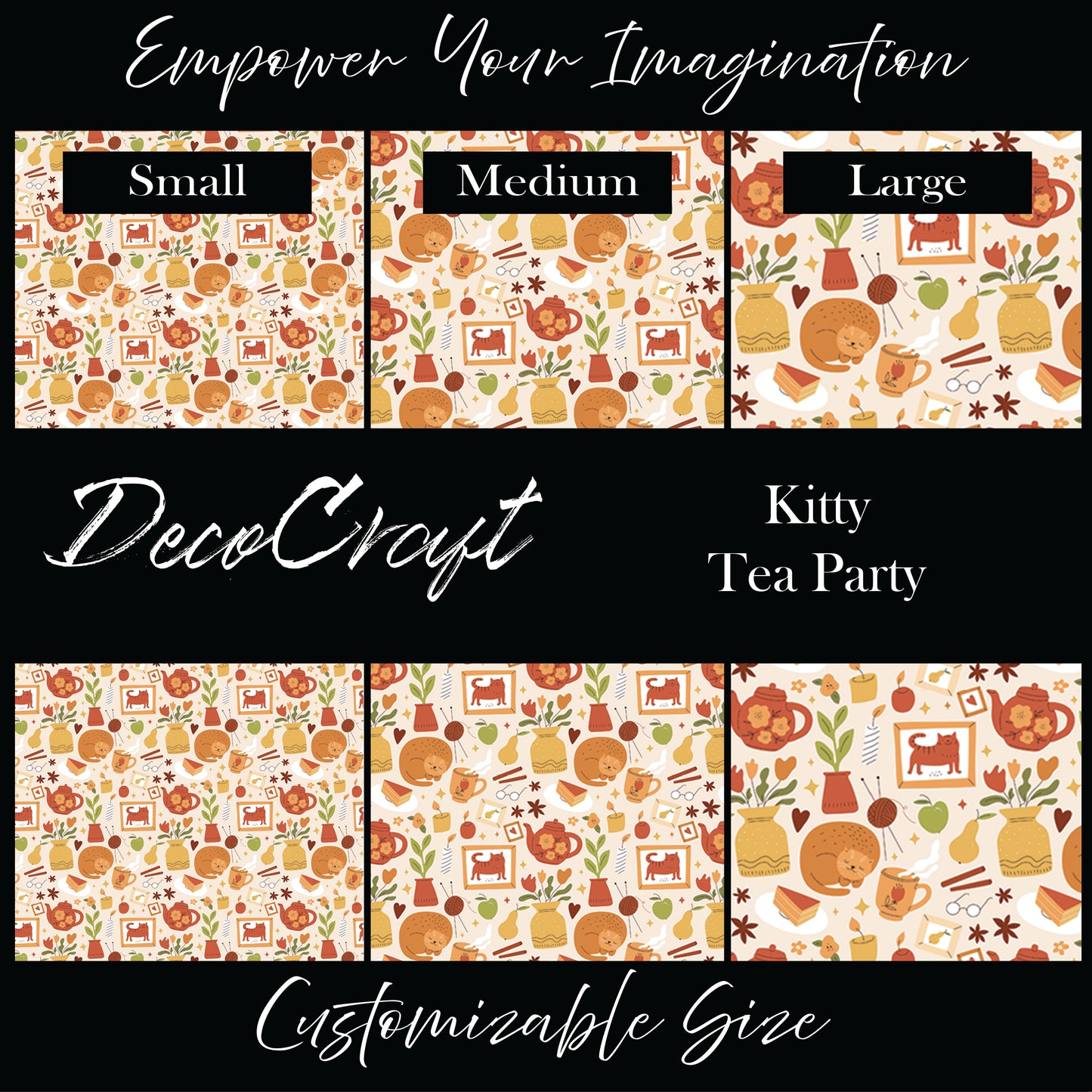 DecoCraft - Animals, Bugs & Birds - Kitty Tea Party