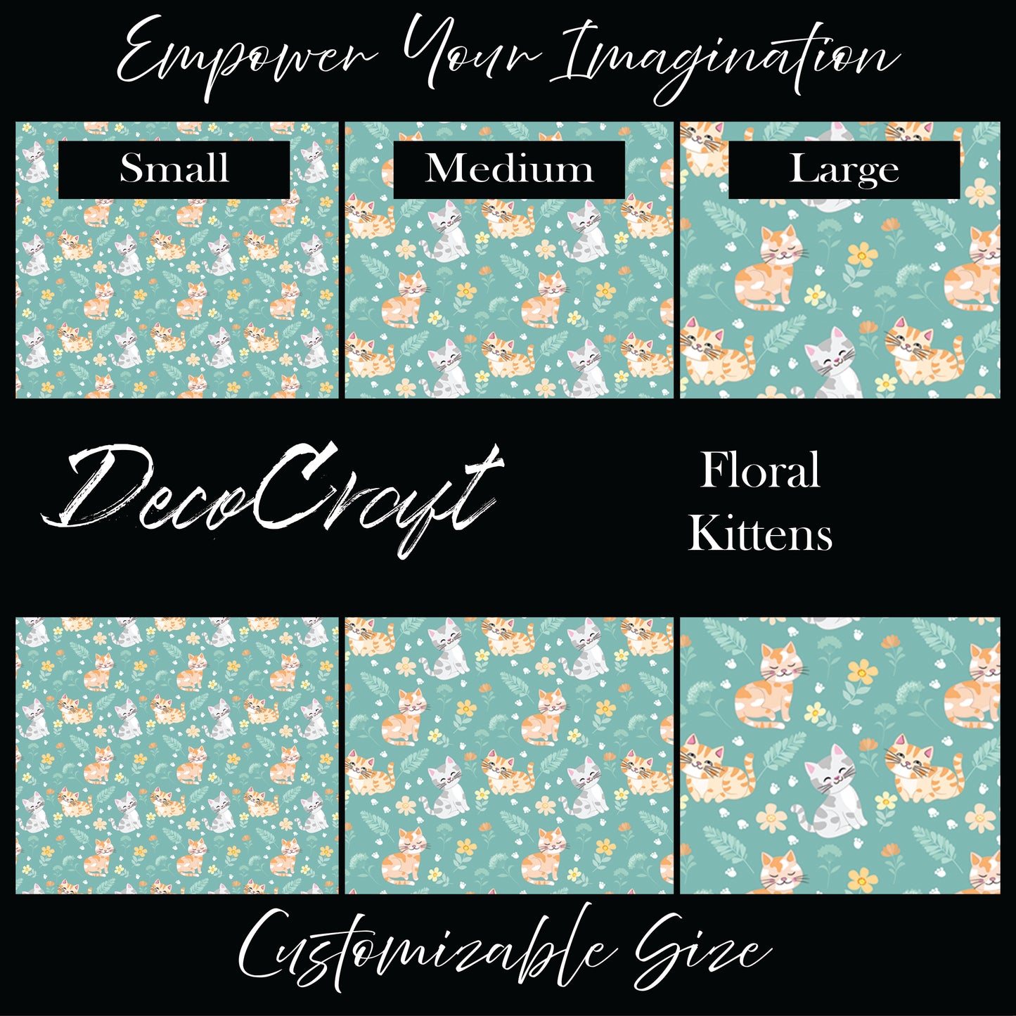 DecoCraft - Animals, Bugs & Birds - Floral Kittens