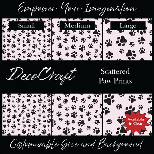 DecoCraft - Animals, Bugs & Birds - Scattered Paw Prints