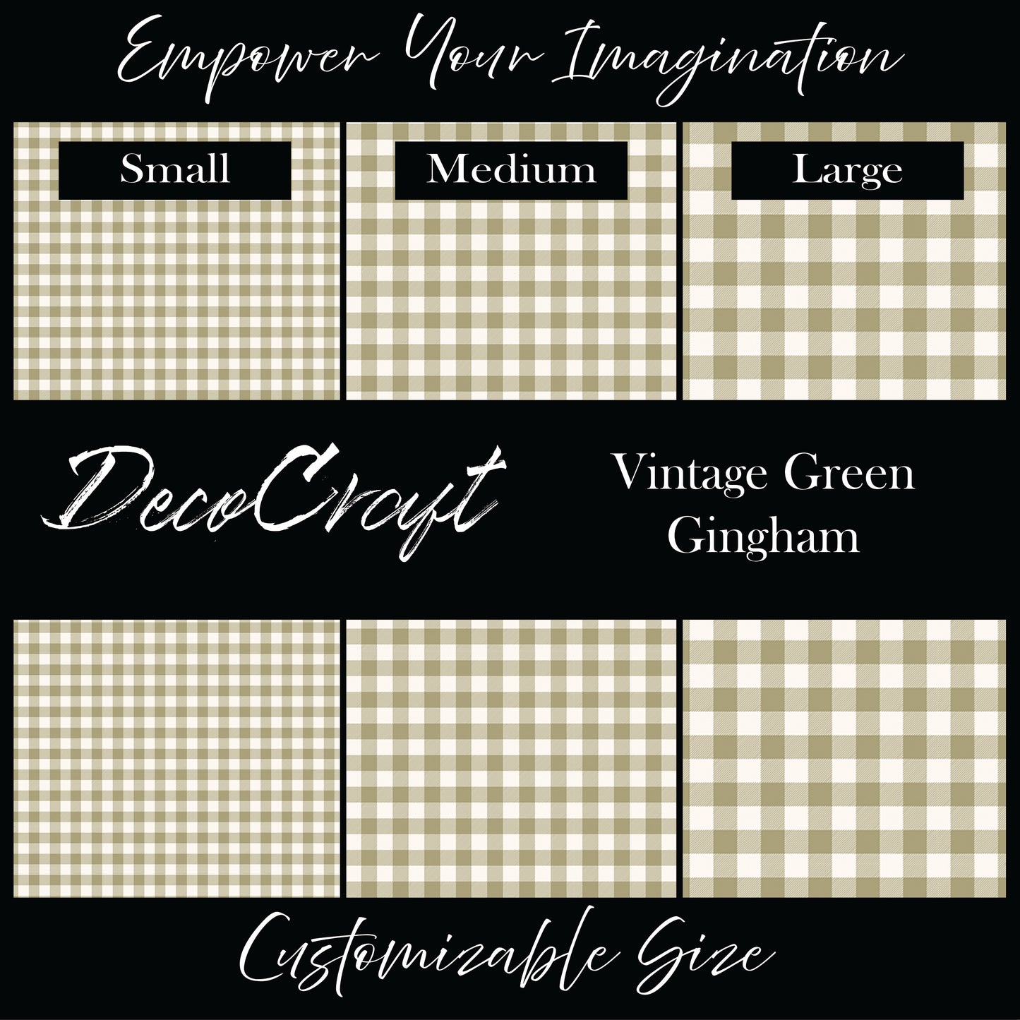 DecoCraft Christmas - Vintage Green Gingham