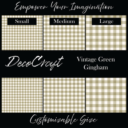 DecoCraft Christmas - Vintage Green Gingham