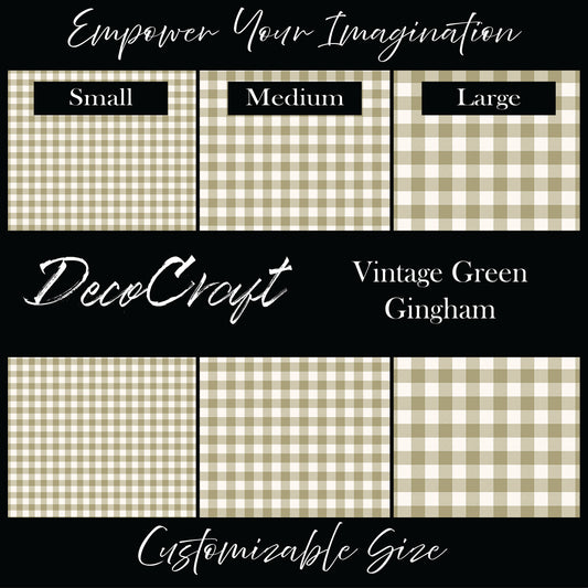 DecoCraft Christmas - Vintage Green Gingham