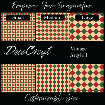 DecoCraft Christmas - Vintage Argyle I