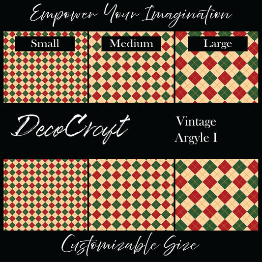 DecoCraft Christmas - Vintage Argyle I