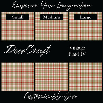 DecoCraft Christmas - Vintage Plaid IV