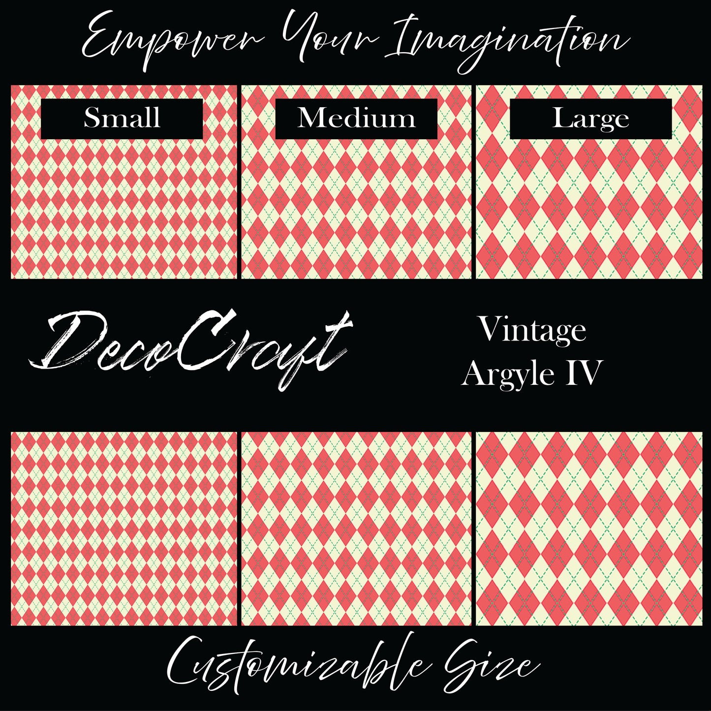 DecoCraft Christmas - Vintage Argyle IV