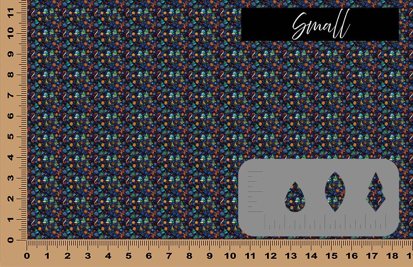 DecoCraft Christmas - Stained Glass - Blue Christmas