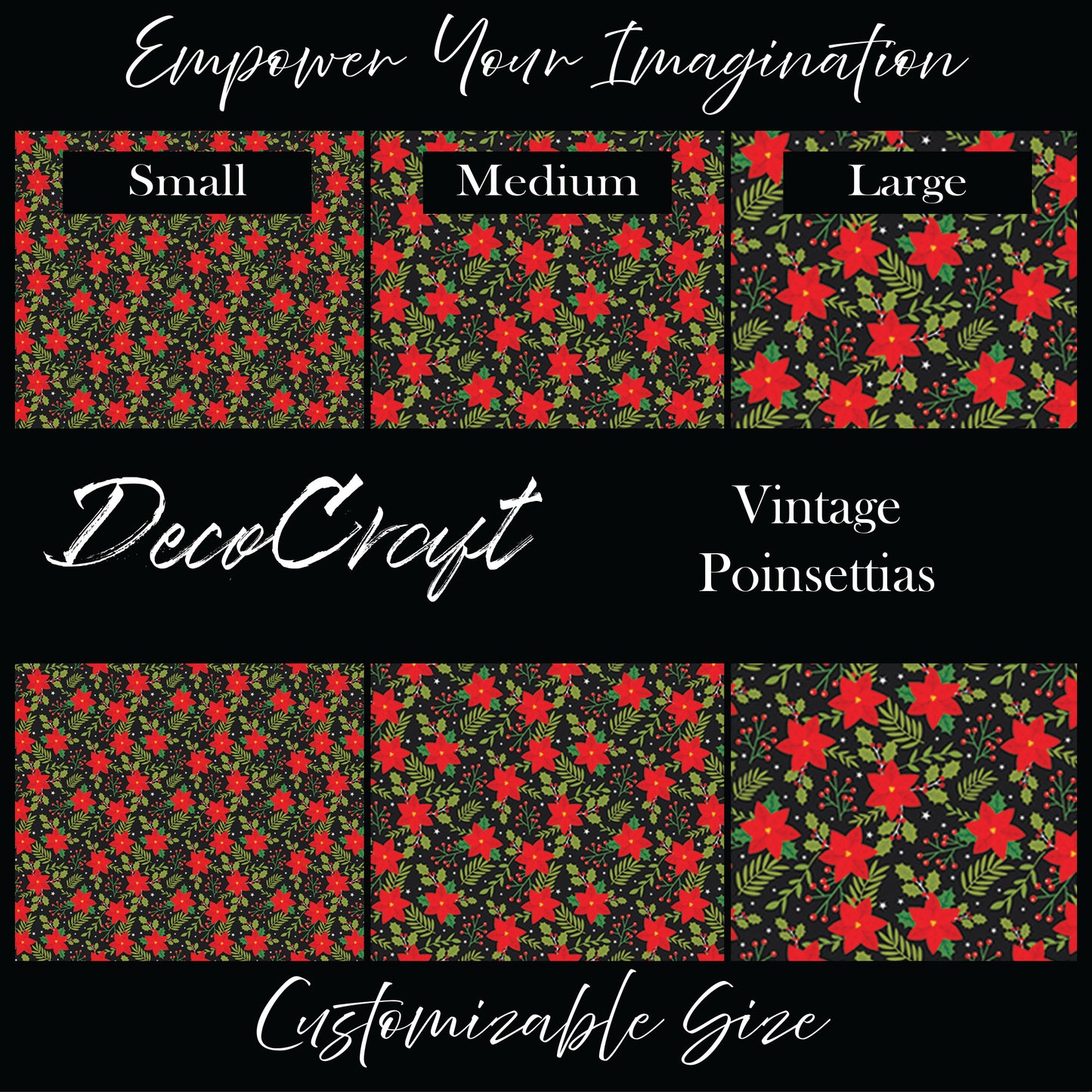 DecoCraft Christmas - Vintage Poinsettias