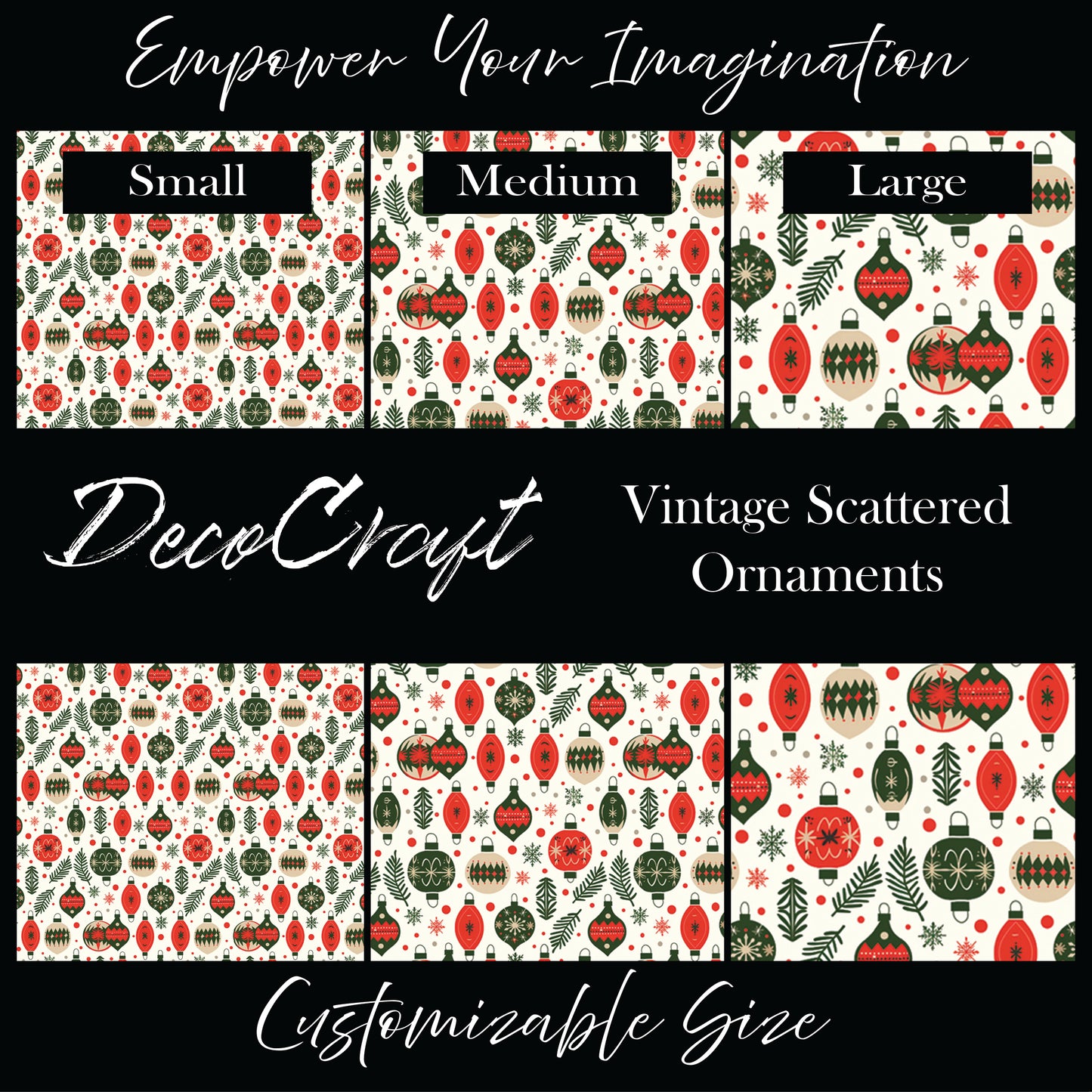 DecoCraft Christmas - Vintage Scattered Ornaments